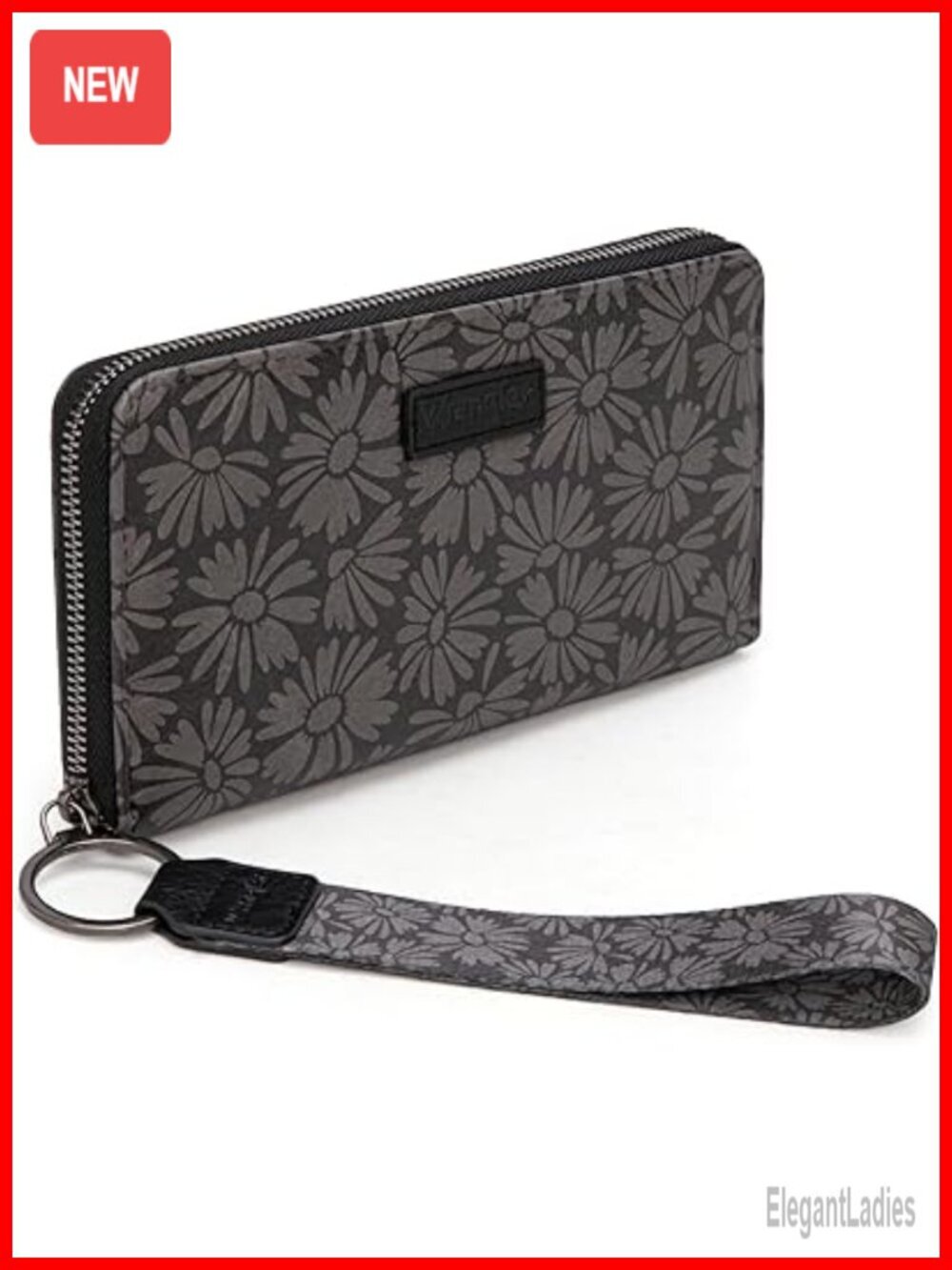 Vegan Leather Wristlet Wallet with RFID Blocking Women's Bifold Credit Card
